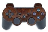 Playstation 3 Controller Skin Dark Burlwood