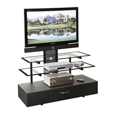 TV - Tisch Glas/Schwarz - TV-05/120 - Klarglas - Gestel Metall Schwarz