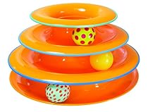 Petstages 317 Tower of Tracks Ball Bat and Chase Toy for Cats
