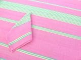 Tilonia Table Linen & Napkin Set for 6 - Barefoot Handloom in Pink & Green Stripes