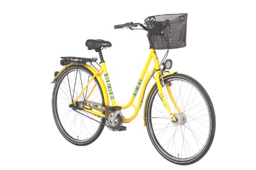 Ruhrwerk Damen Fahrrad Tourensport 3 Gang R&uuml;cktrittbremsnabe, mit Nabendynamo und Korb, maisgelb, Rahmenh&ouml;he: 50 cm, Reifengr&ouml;&szlig;e: 28 Zoll (71.12 c ...