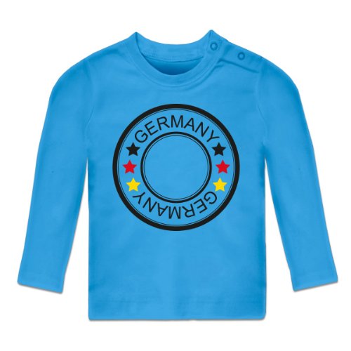 EM Logo Deutschland Trikot Fan Baby Langarmshirt by Shirtcity