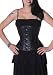Echtes Kunst Leder Unterbrust Korsett Mieder Corsage Dessous Schwarz