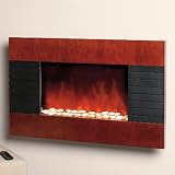 41vNXAqJ%2BoL. SL160  Brylane Home Aspen Wall Mounted Electric Fireplace (MAHOGANY,0)
