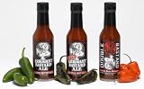 Hot Sauce Stone Brewing Co. Arrogant Bastard Ale Burning Trinity of Bastard Hot Sauces Incredible Flavor Not For The Timid or Weak Gift Set. Habanero, Jalapeno, and Chipotle Sauces That Will Make You Wonder If You're Worthy of Such Flavor. Brought to You By RoJo's Gourmet Foods