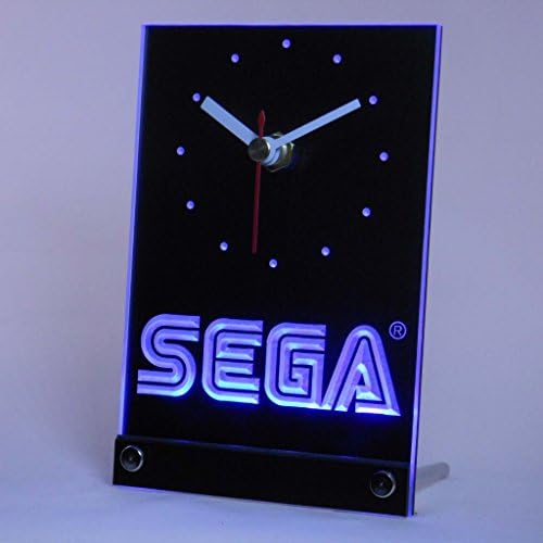 Sega Game Room Table Desk 3D LED Neon Clock TNC0205-B