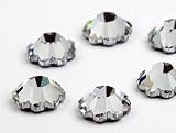 Strasssteine Hotfix von Swarovski Blume SS10 (Crystal), 100 Stück