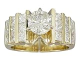 EGL Certified 2.69 cts Diamond Engagement Ring 14Kt Yellow Gold