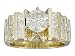 EGL Certified 2.69 cts Diamond Engagement Ring 14Kt Yellow Gold
