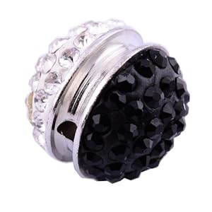 Kadima Swarovski Elements ,Disco Ball ,Shamballa Ball , Lots of 12pcs 14MM Shamballa Inspired Pave Crystals Alloy Ball - Crystal/Black