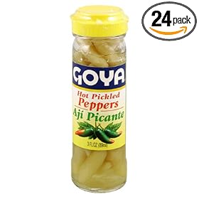 Goya Hot Pickled Peppers Aj' Picante, 3-Ounce Units (Pack of 24)