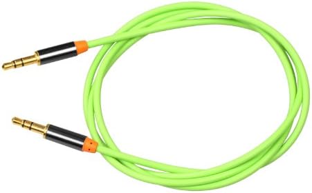 2 Pack(3.3 Feet / 1.0 Meter)- 3.5mm Male To Male Stereo Auxiliary Aux Audio Cable -Gold Plated Plugs Designed for iPhone, iPad, iPod, Smartphone, Tablet and MP3 Player(Green)