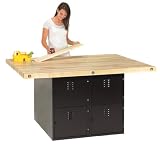 4-Station Workbench Black W/4 Vises