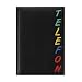 Herlitz 22376 Adressbuch A5 Rainbow, wattierter Einband, schwarz, mit 24-teiligem Register, A-Z Telefonbuch
