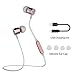 Sports Bluetooth Headphones,Sweatproof Magnet Attraction V4.0 Wireless In-ear Sports Earphones Headset Noise Reduction Earbuds Stereo Earphones with Microphone and Volume Control(PINK GOLDEN）