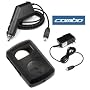 Durable Flexible Black Silicone Skin Case + Car + Home Travel Charger for Sandisk Sansa Clip Mp3 Player