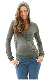The Banded Bottom Rayon Knit Hoodie Top