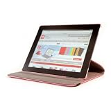 DURAGADGET Housse Etui Rotatif de Luxe en Rose pour le Nouvel Apple iPad (iPad 3, 3�me g�n�ration, the New iPad) Wi-Fi & Wi-Fi + 4G 16 Go 32 Go 64 Go (sortie 2012) et l'iPad 4 (iPad avec �cran r�tina, 4�me g�n�ration) - vue horizontale ET verticale - Garantie 5 anspar Duragadget