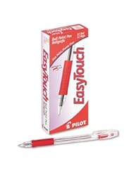 Pilot EasyTouch Stick Ballpoint Pen - EasyTouch Ballpoint Stick Pen, Red Ink, Fine, Dozen