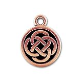 TierraCast Antique Copper-Plated Pewter Celtic Charm