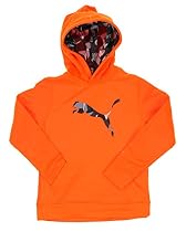 Puma Youth Big Boys Big Cat Hoodie (Large (14-16), Fire Orange)
