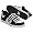 Black/White Suede