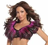 Hot Pink Feather Mini Skirt And Top Set - SMALL/MEDIUM