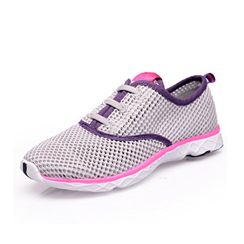 Aleader Women's Quick Drying Aqua Water Shoes Gray 7.5 D(M) US