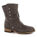 Caterpillar Sasha Dark Grey Leather Womens Boots Size 7 UK