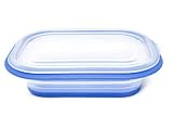 FoldTuk 6 Cup Rectangular Collapsible Bakeware and Storage Container, Blue