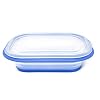 FoldTuk 6 Cup Rectangular Collapsible Bakeware and Storage Container, Blue