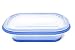 FoldTuk 6 Cup Rectangular Collapsible Bakeware and Storage Container, Blue