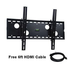 VideoSecu Mounts MP501B Black Tilting TV Wall Mount Bracket for Sony KDL-46XBR4 LCD 46 inch HDTV TV with free 6ft HDMI Cable