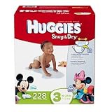 Huggies Diapers Size:3; Quantity: 228 LeakLock protection, Large Adjustable Fasteners