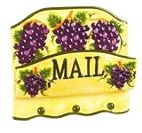 TUSCANY GRAPE Ceramic MAIL Holder & KEY Hooks *NEW!*