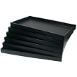 6 Black Leather Jewelry Display Trays Showcase Displays