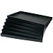 6 Black Leather Jewelry Display Trays Showcase Displays