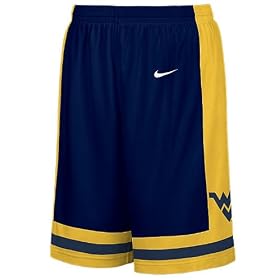West Virginia Mountaineers Blue NCAA Screen Printed Replica Basketball Shorts By Nike Team Sports