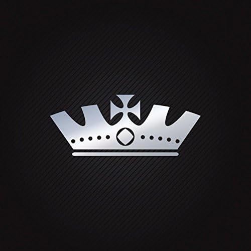 Hobby Stickers Royal Crown Chess Queen King Kingdom waterproof Game Chrome_Mirror_Metallic (16 X 6.51 In)