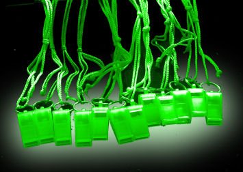 12 - Glow In the Dark Sports Whistles