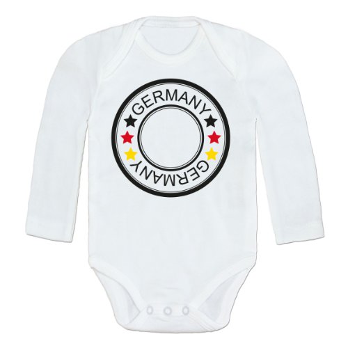 EM Logo Deutschland Trikot Fan Baby Body langarm by Shirtcity