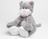 Microwaveable Bed Warmer Cozy Plush Premium Grey Cat