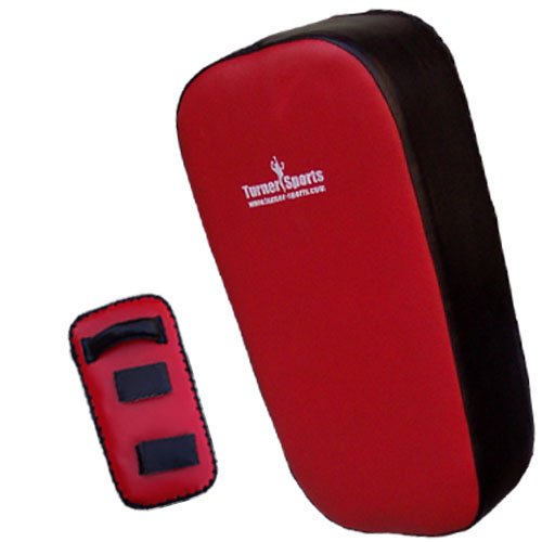 Leather Thai pad kickboxing punch pads martial training Red Black