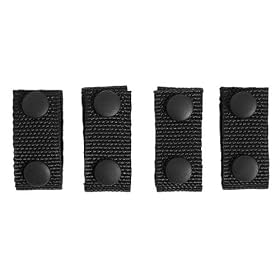 Black Law Enforcement Belt Keepers - 4 Pack