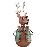 Garden Stake 3D Metal Outdoor Decor Christmas Rudolph (37H) - Regal Art #A384