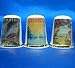 Birchcroft Porcelain China Collectable - Set of Three Thimbles - Travel Posters Florida