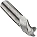 Niagara Cutter A340 Carbide End Mill with Wiper Flat for Aluminum, Uncoated (Bright), 3 Flutes, Radiused-Corner End