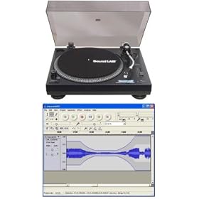 Soundlab Professional USB Belt Drive Turntable Supplied With Plastic Platter and Lid