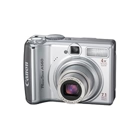 Canon PowerShot A560 Digital Camera - Silver (7.1MP, 4x Optical Zoom) 2.5" LCD