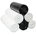 Nicesh 150 Counts 7 Gallon Medium Garbage bags, Black, Clear and White, F
